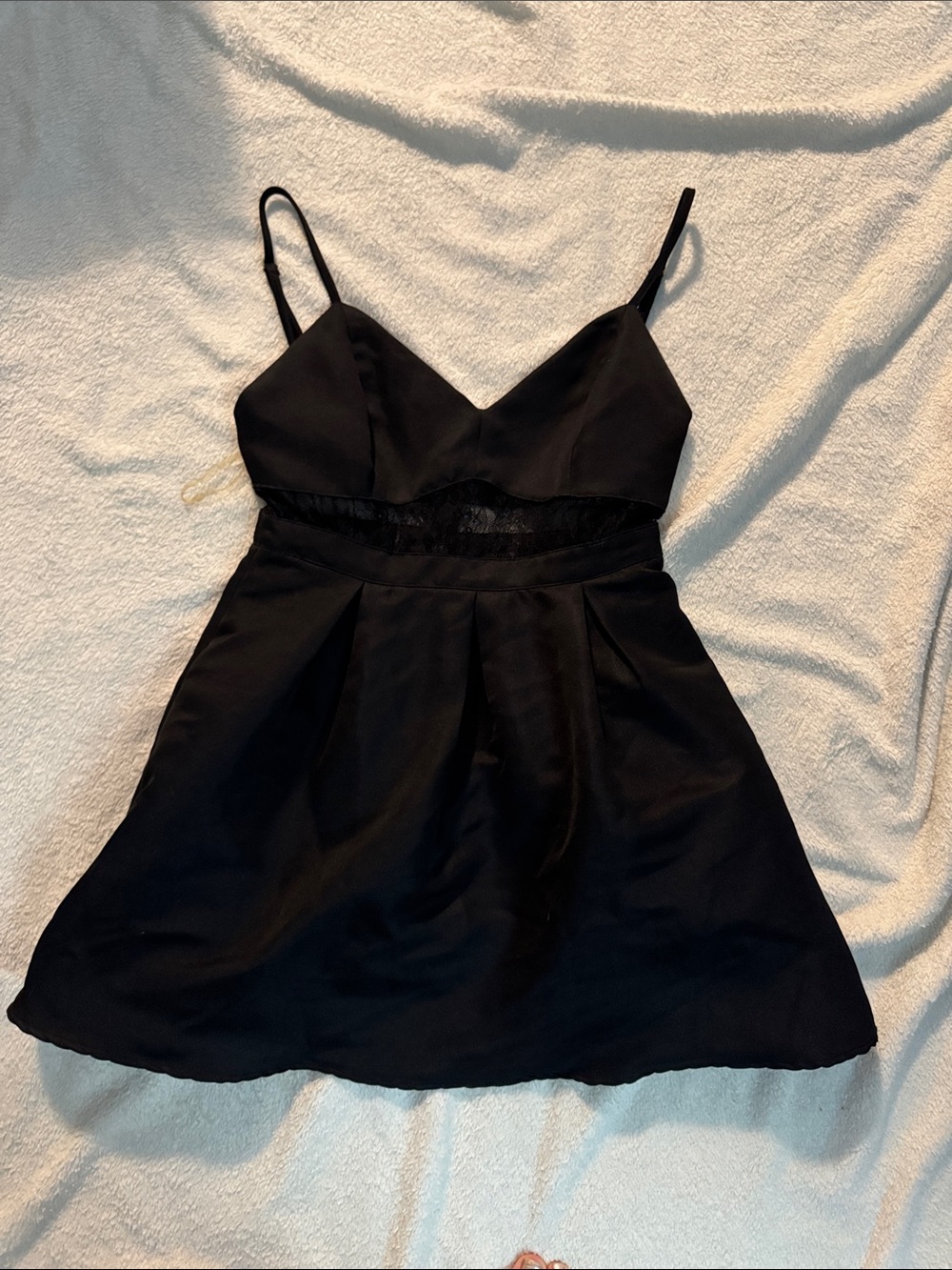 Black Spaghetti-Strap Mini Dress